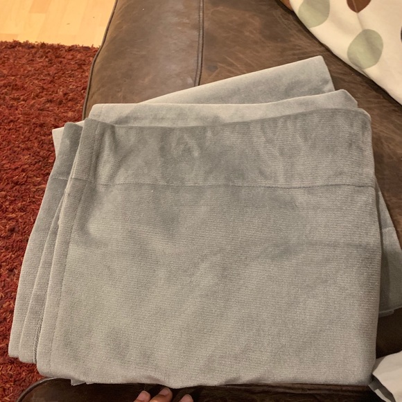 Gray Velvet Bed Skirt - Picture 3 of 3